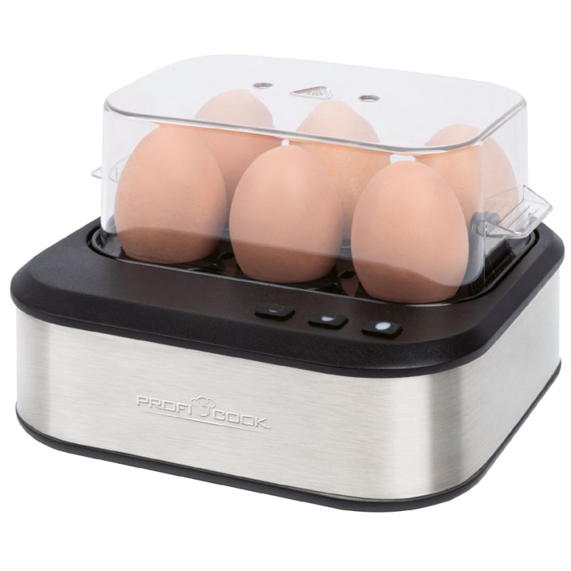 PROFI COOK cuiseur à œufs PC-EK 1276, fonction vocale, 6 œufs, acier inoxydable